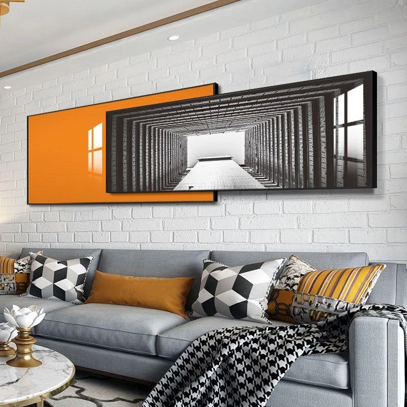 【新年装饰画】现代轻奢客厅装饰画横版大气简约叠加沙