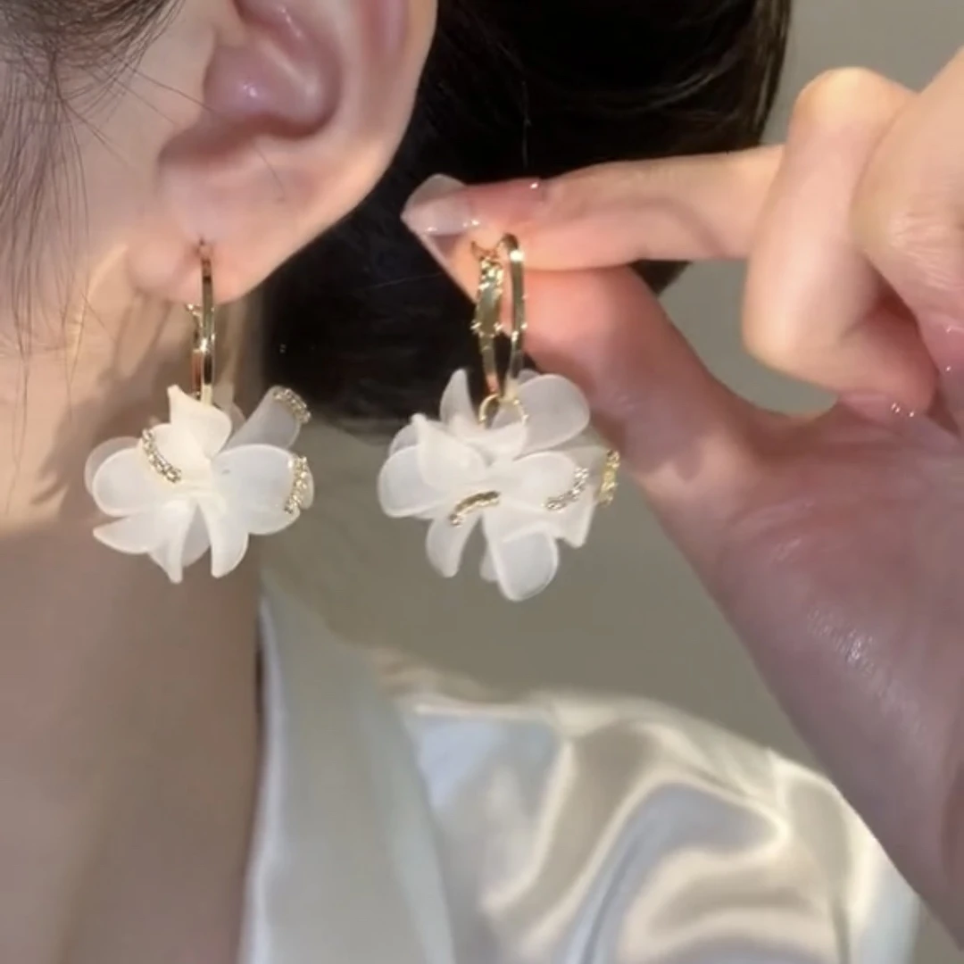 925银针耳饰    【花海】网红时尚精致超仙高级感耳饰-247