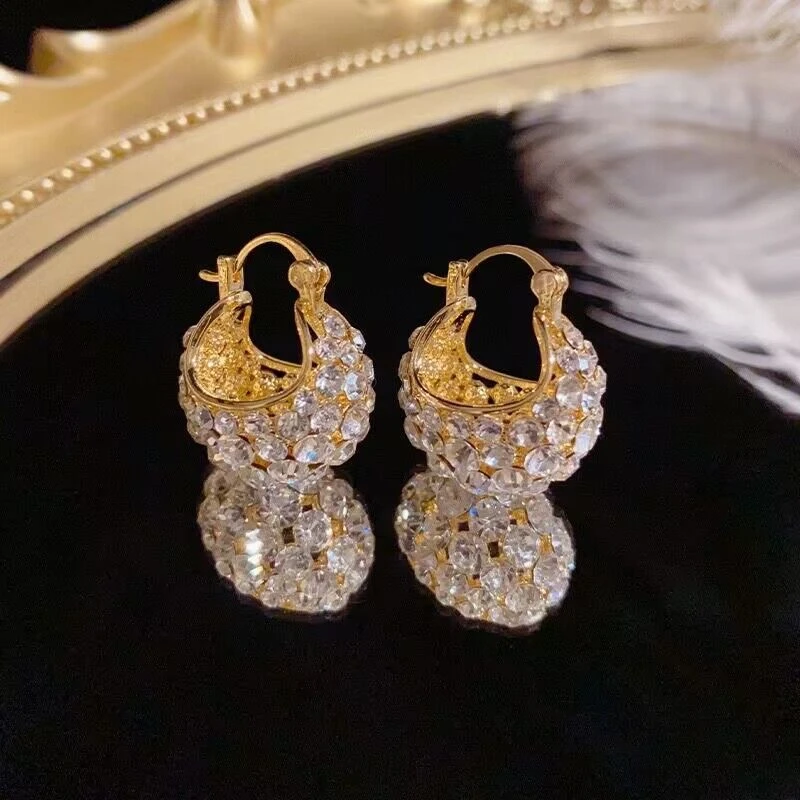 925银针耳环 菜篮子耳环气质轻奢时尚百搭法式小众简约241