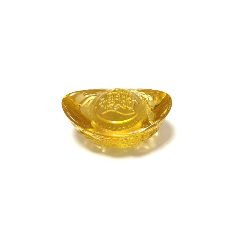 城丽【小元宝】琉璃工艺金元宝桌面创意财财实心摆件/个FL-1134-1