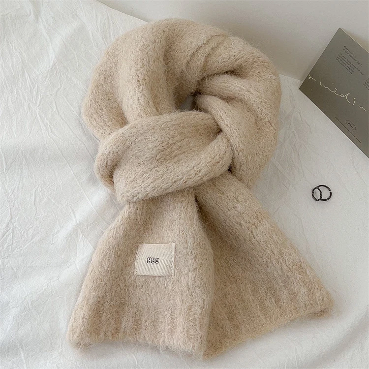 敲显白羊毛混纺围巾女秋冬季保暖2025新款韩版学生女围脖羊绒针织