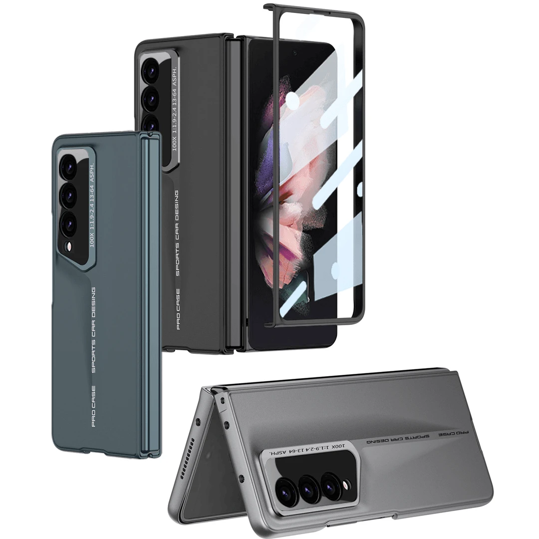 适用三星fold3刀锋手机壳W23秒变保时捷折叠屏W22壳膜磨砂保护套