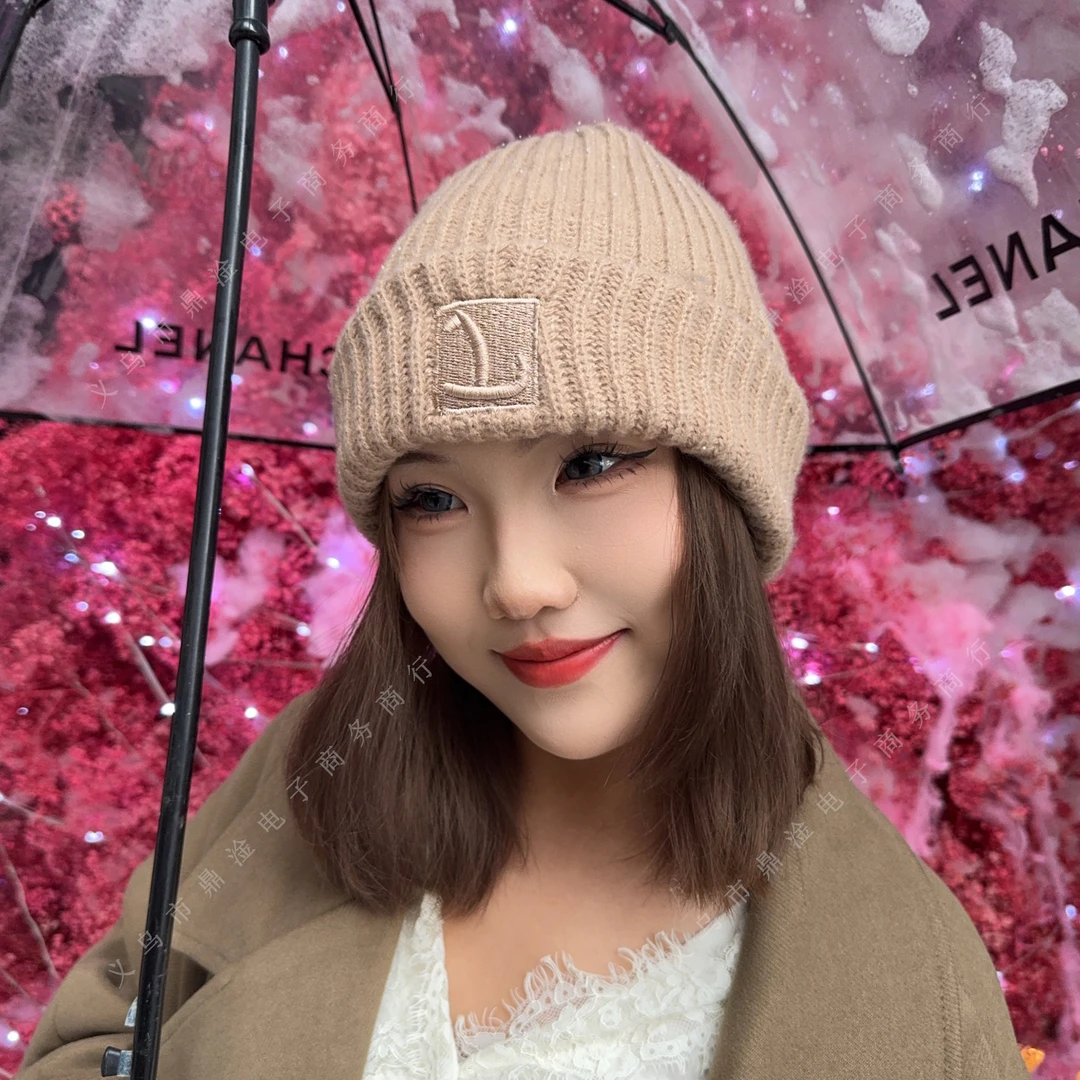 大头围粗毛线帽子女秋冬季宽松保暖堆堆冷帽大脸显脸小针织护耳帽