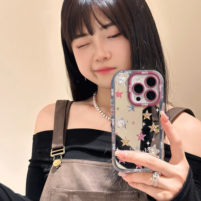 高级感闪钻适用苹果16华为荣耀vivo/iqoo/oppo小米红米镜面手机壳