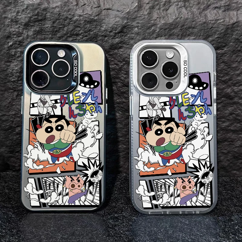 超人小新适用苹果16华为荣耀vivo/iqoo/oppo小米红米彩银手机壳