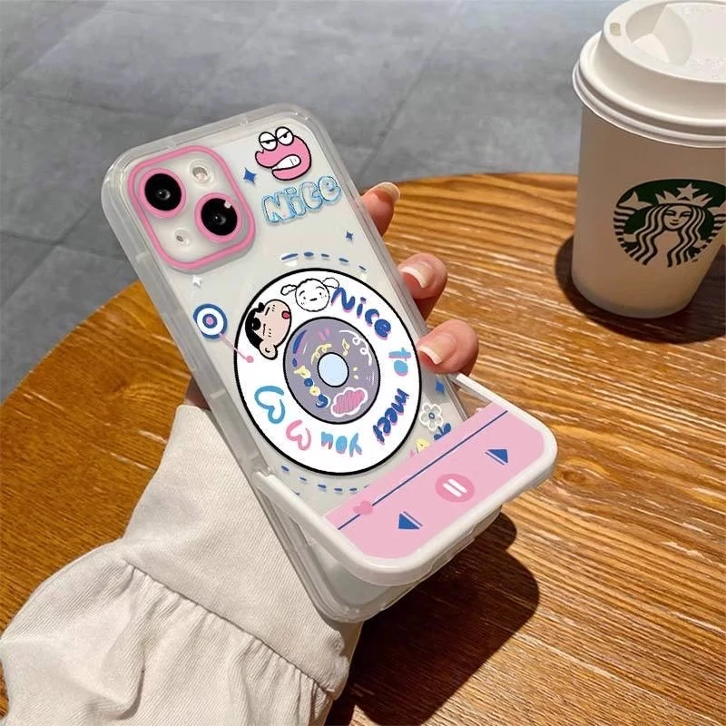 唱片小新适用苹果16华为荣耀vivo/iqoo/oppo小米隐形支架手机壳