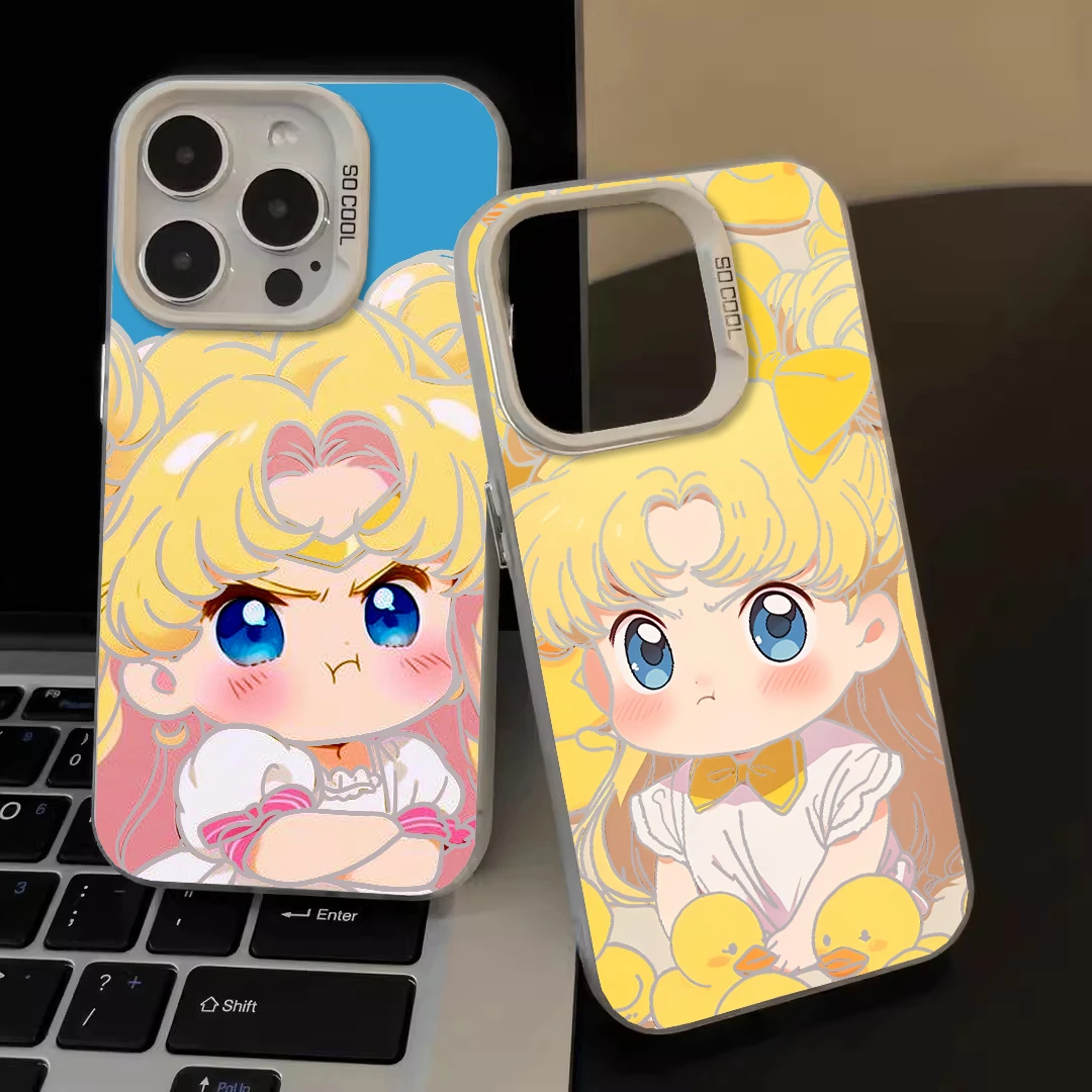 生气美少女适用苹果16华为荣耀vivo/iqoo/oppo小米红米彩银手机壳