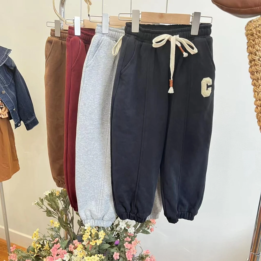 哆嗒品牌女童韩版休闲裤秋装新款中大童宽松舒适束脚裤子潮百搭