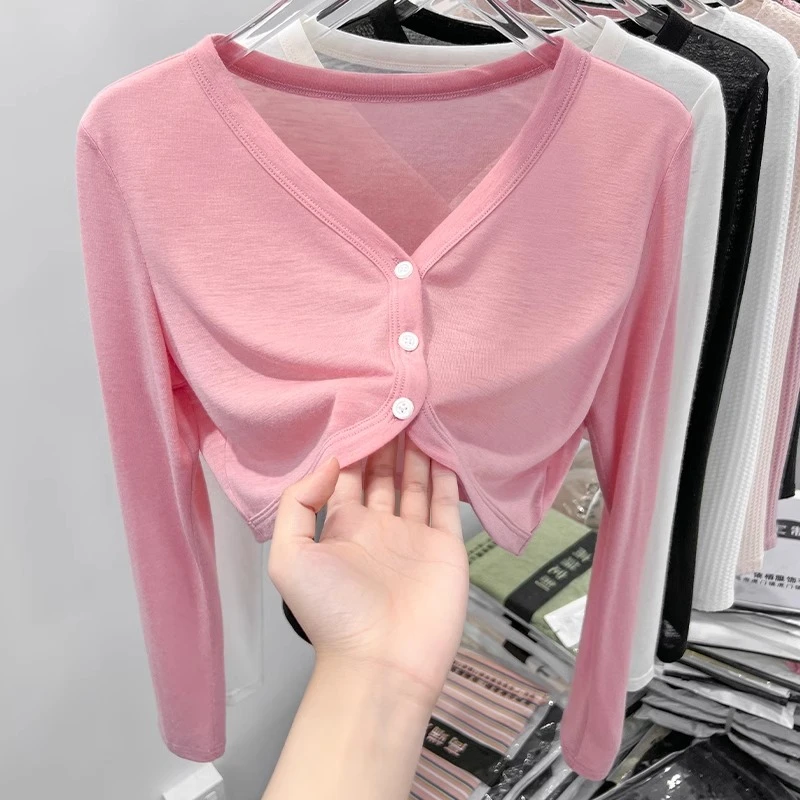 粉色甜美冰丝针织防晒开衫女夏披肩外搭吊带裙罩衫小坎肩面膜上衣