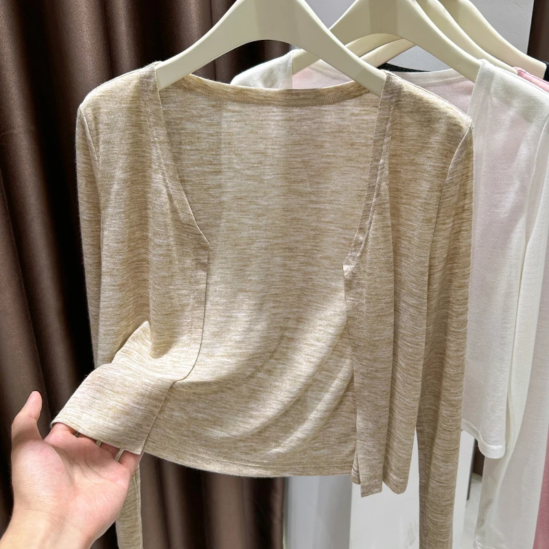 夏季配吊带裙子外搭披肩女短款防晒罩衫外套开衫薄款针织坎肩上衣