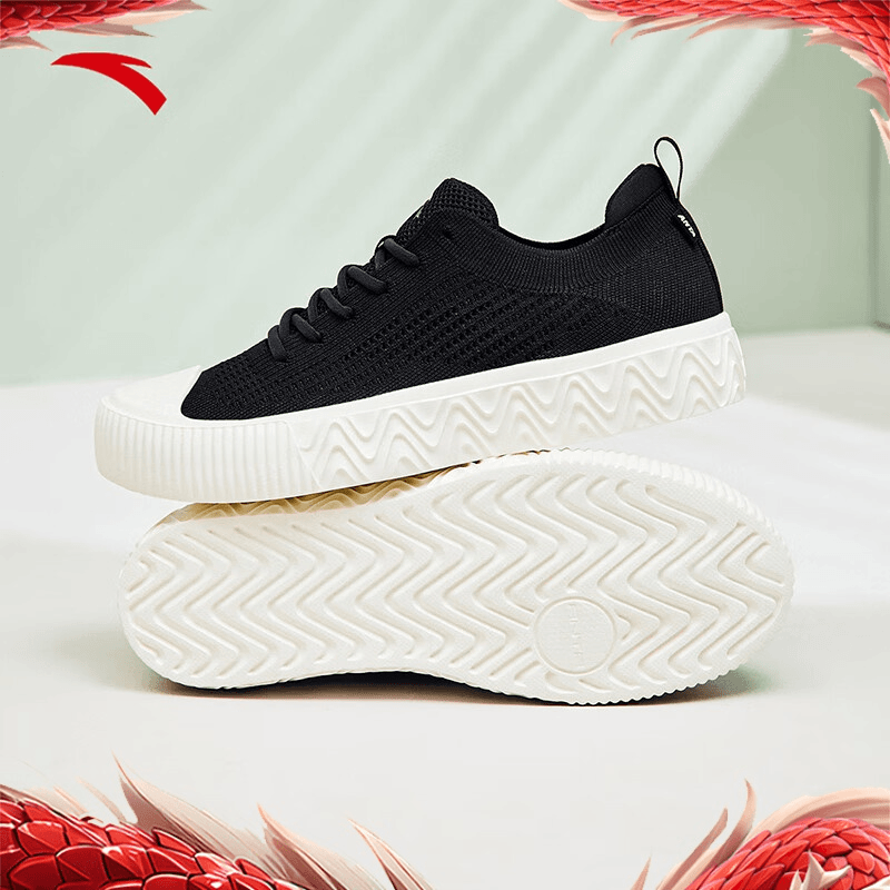 ANTA/安踏2024夏季男板鞋经典潮流轻薄透气网面百搭舒适112428014