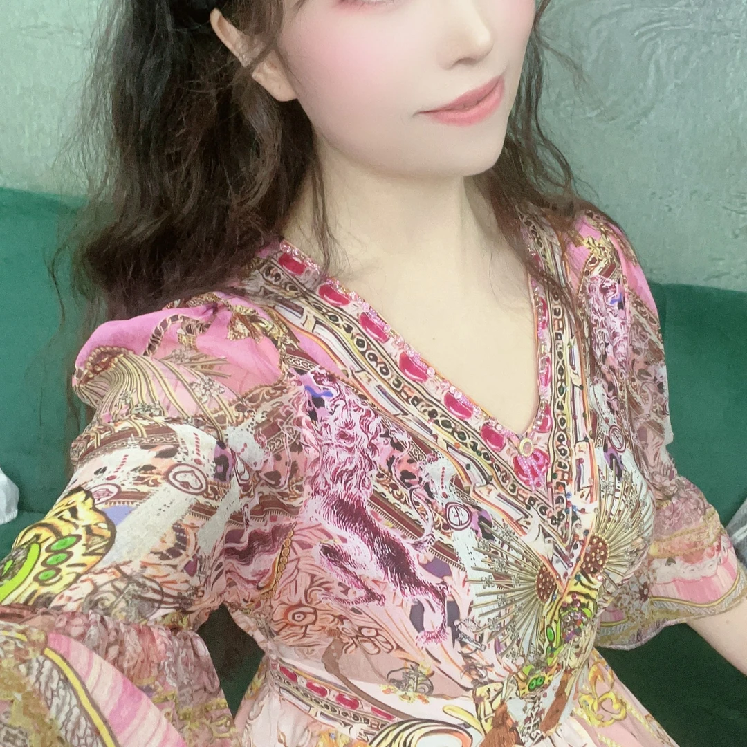 YDNalways衣迪尼时装品牌设计款夏澳洲公主桑蚕丝女装连衣裙