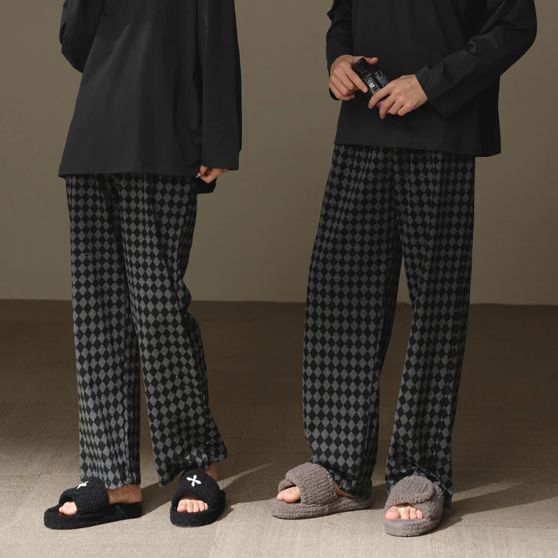 【美家臣】春秋纯棉情侣睡裤男女时尚宽松可外穿休闲裤直筒裤家居裤