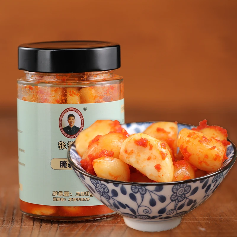 张徽英腌大蒜子300g家乡的小咸菜下饭菜开盖即食