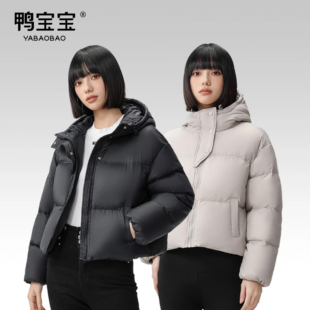 鸭宝宝运动时尚女款户外百搭冬季短款保暖羽绒服YA3018Y825K1-MDD