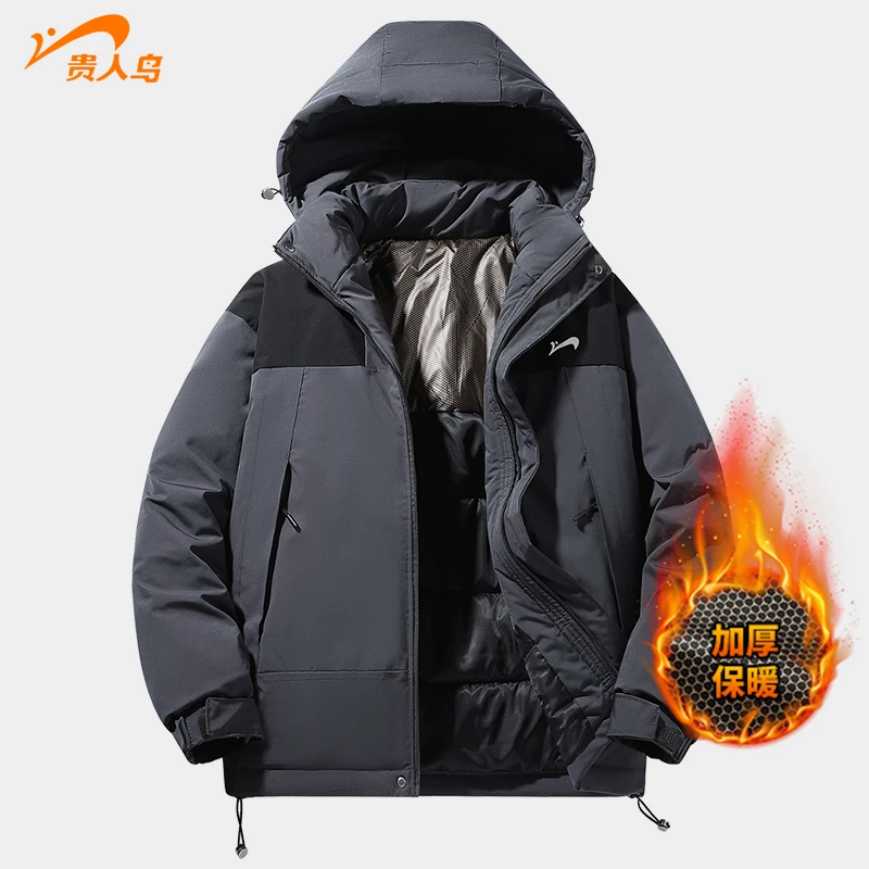 贵人鸟加厚棉服男款冬季爸爸冬装外套男棉衣男士加绒外套棉袄子女