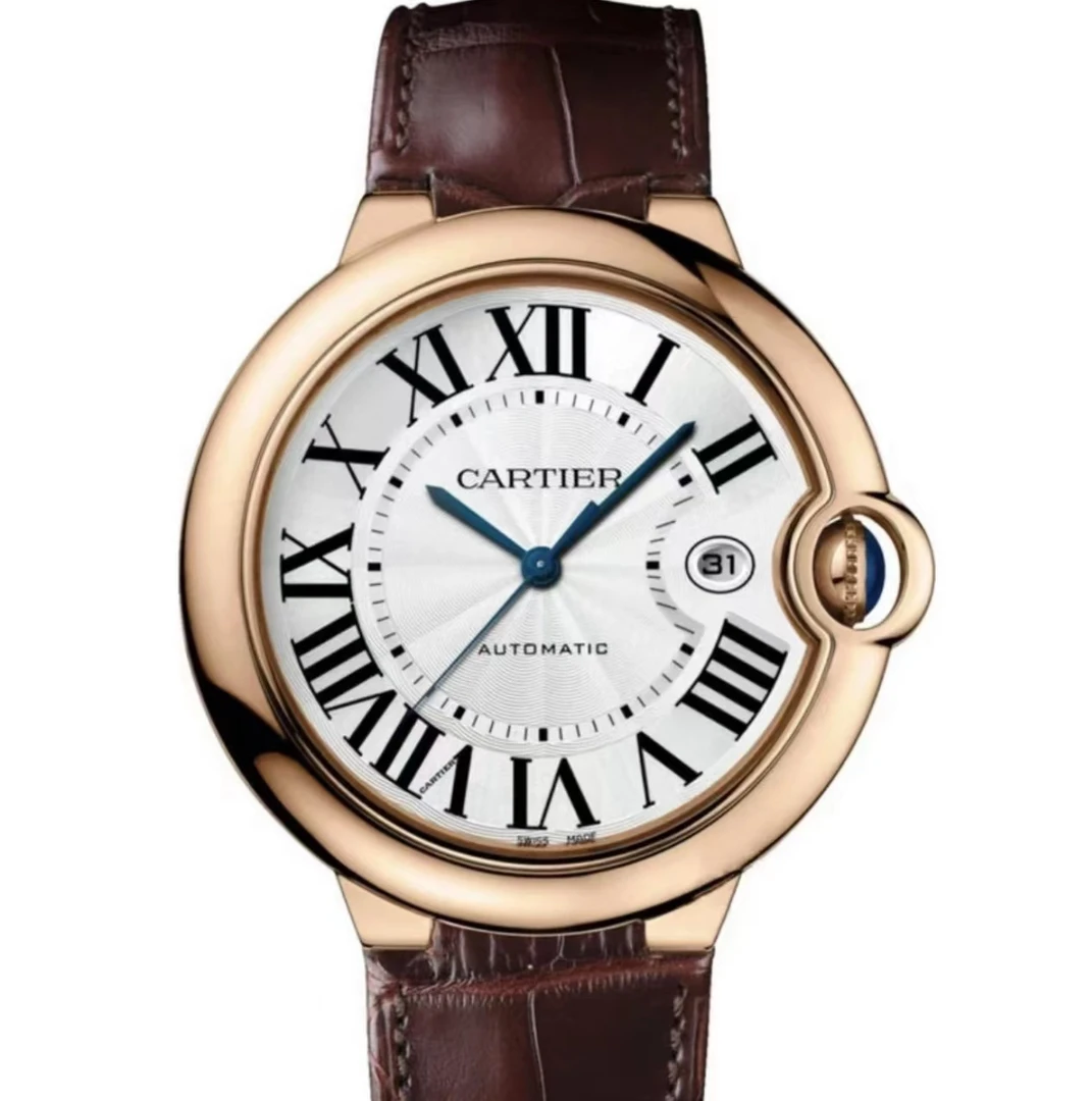 99新 Cartier/卡地亚 蓝气球WGBB0035 40玫瑰金机械男表 时尚22年