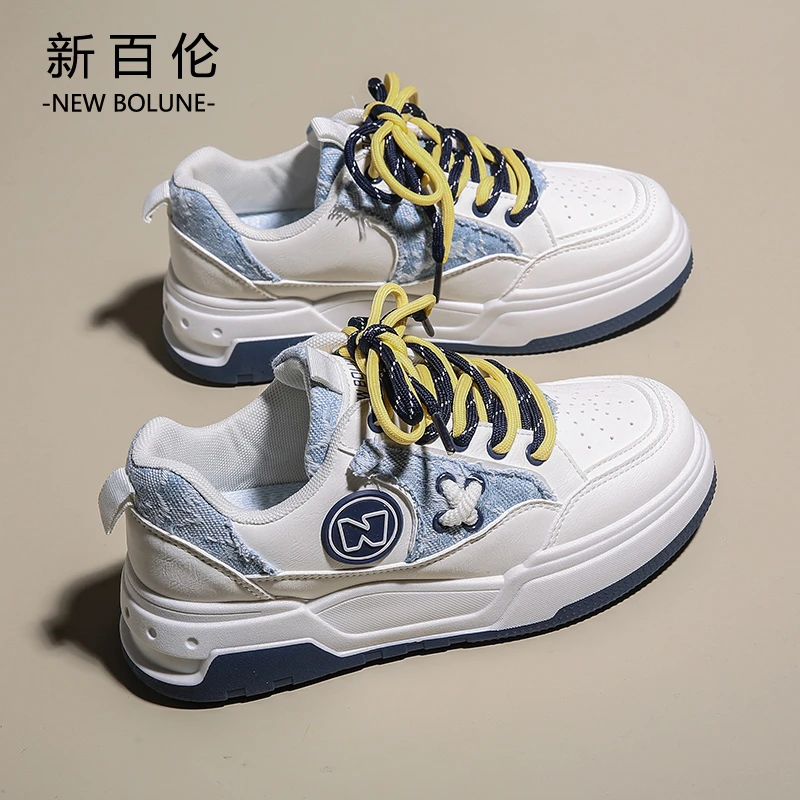 新百伦New bolune春季2024新款时尚休闲增高平底百搭厚底男女板鞋