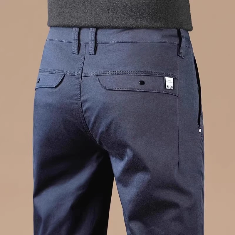 香港2025秋冬季新款高端休闲裤男士宽松直筒裤中年商务百搭长裤男