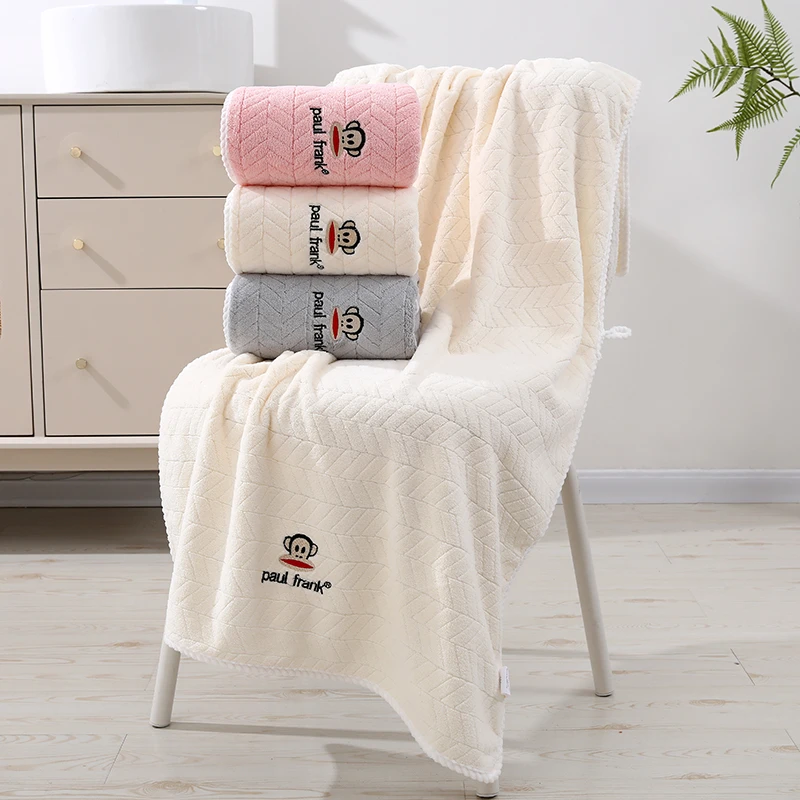 Paul frank大嘴猴A类母婴标准微粒绒浴巾亲肤吸水浴巾不掉毛可爱