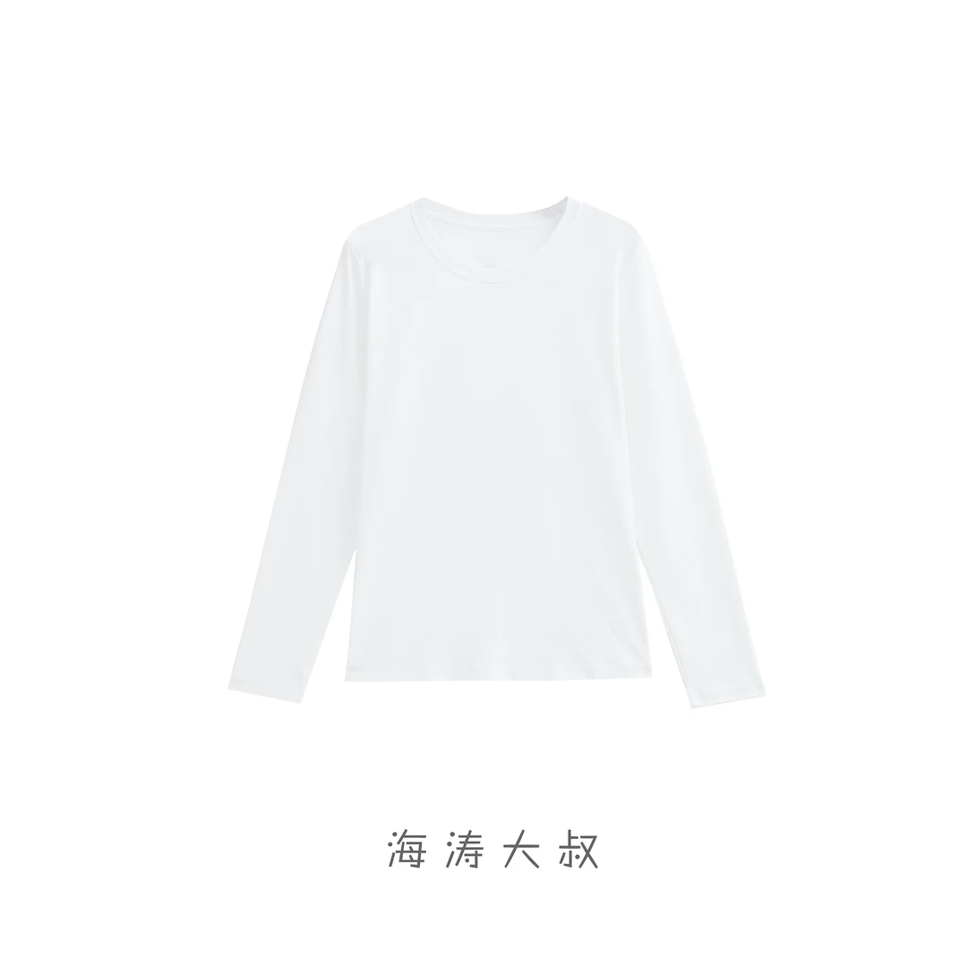 MOVNSENR 60支液氨白小T净版长袖打底 MZ606