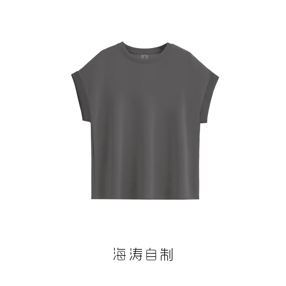 MOVNSENR 「天花板系列」铜氨丝小飞袖短袖T恤 MZ683