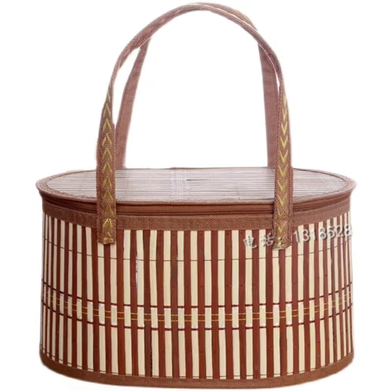 【甲鱼礼盒】手提竹篮子甲鱼包装过年送礼礼盒