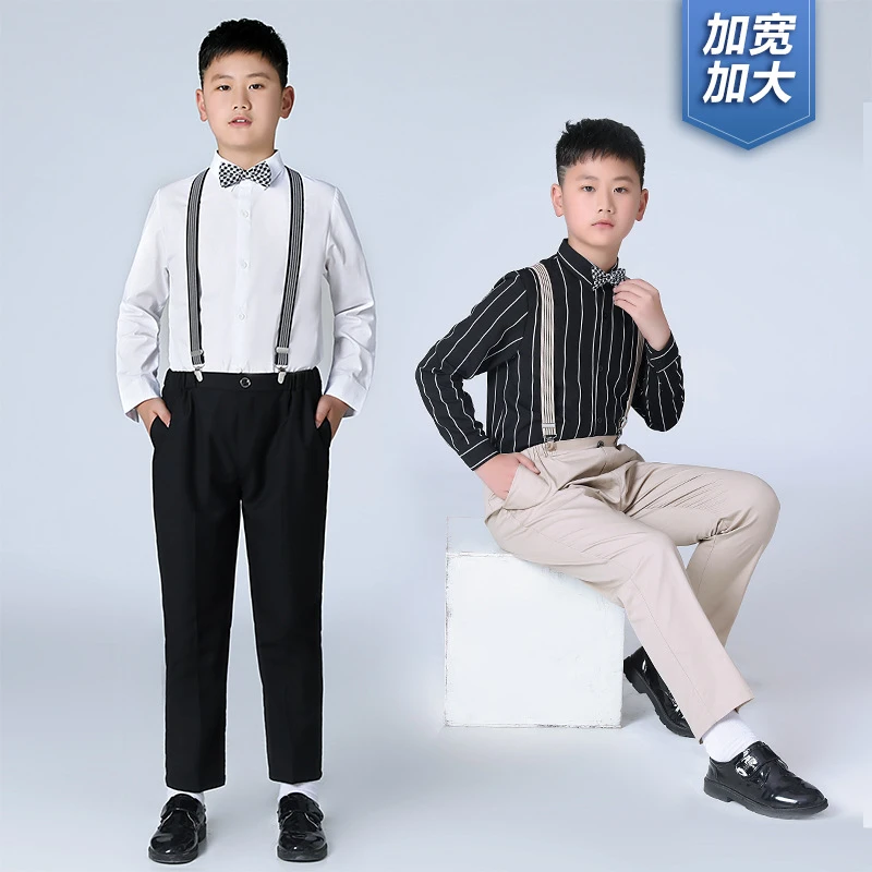 儿童套装礼服男童服装加宽加大演出服儿童套装礼服男童服装加宽
