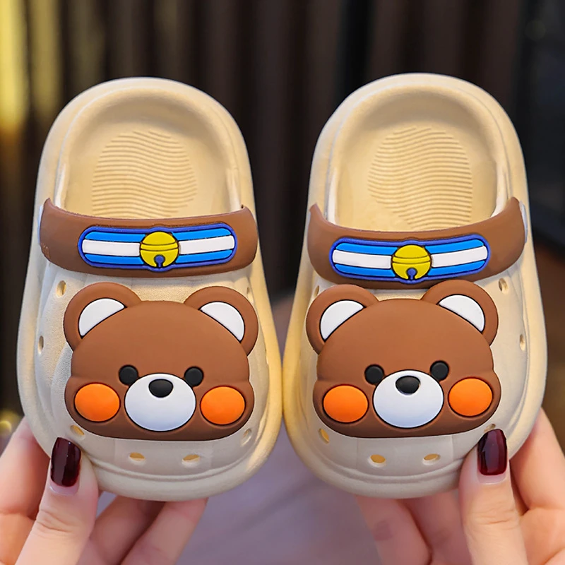 小童洞洞鞋2024夏季男女童居家沙滩拖鞋小孩室内防滑凉拖鞋宝宝男