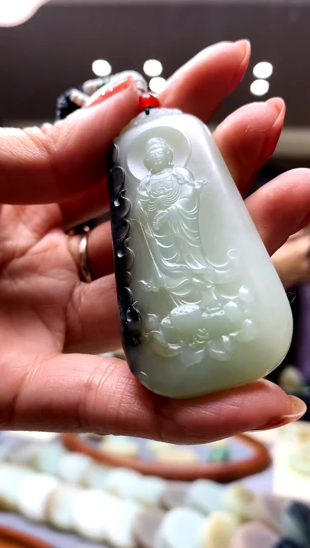 【闪购商品】和田玉吊坠(不含链)未镶嵌观音吊坠