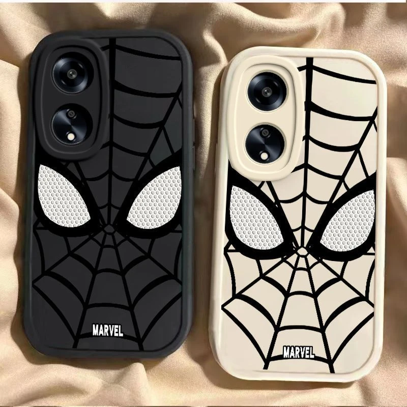 蜘蛛侠oppoa58手机壳新款a58x男女软硅胶镜头全包防摔套可爱小众.