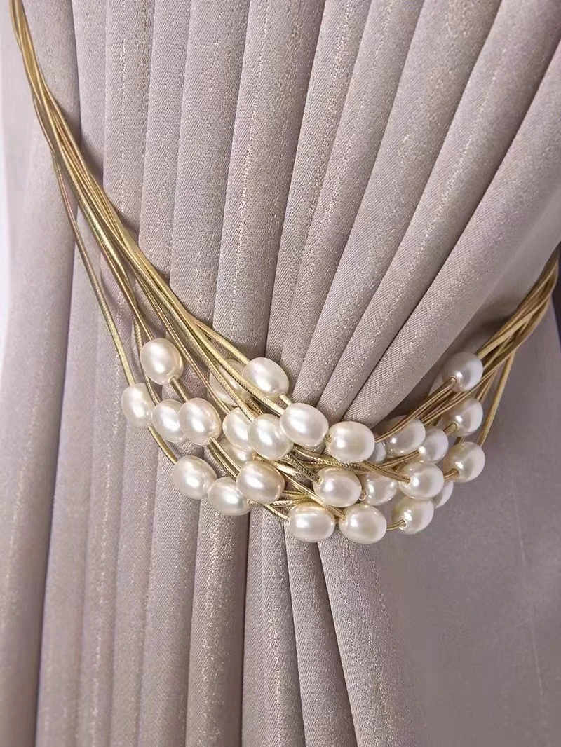 窗帘绑带轻奢米粒珍珠绑带