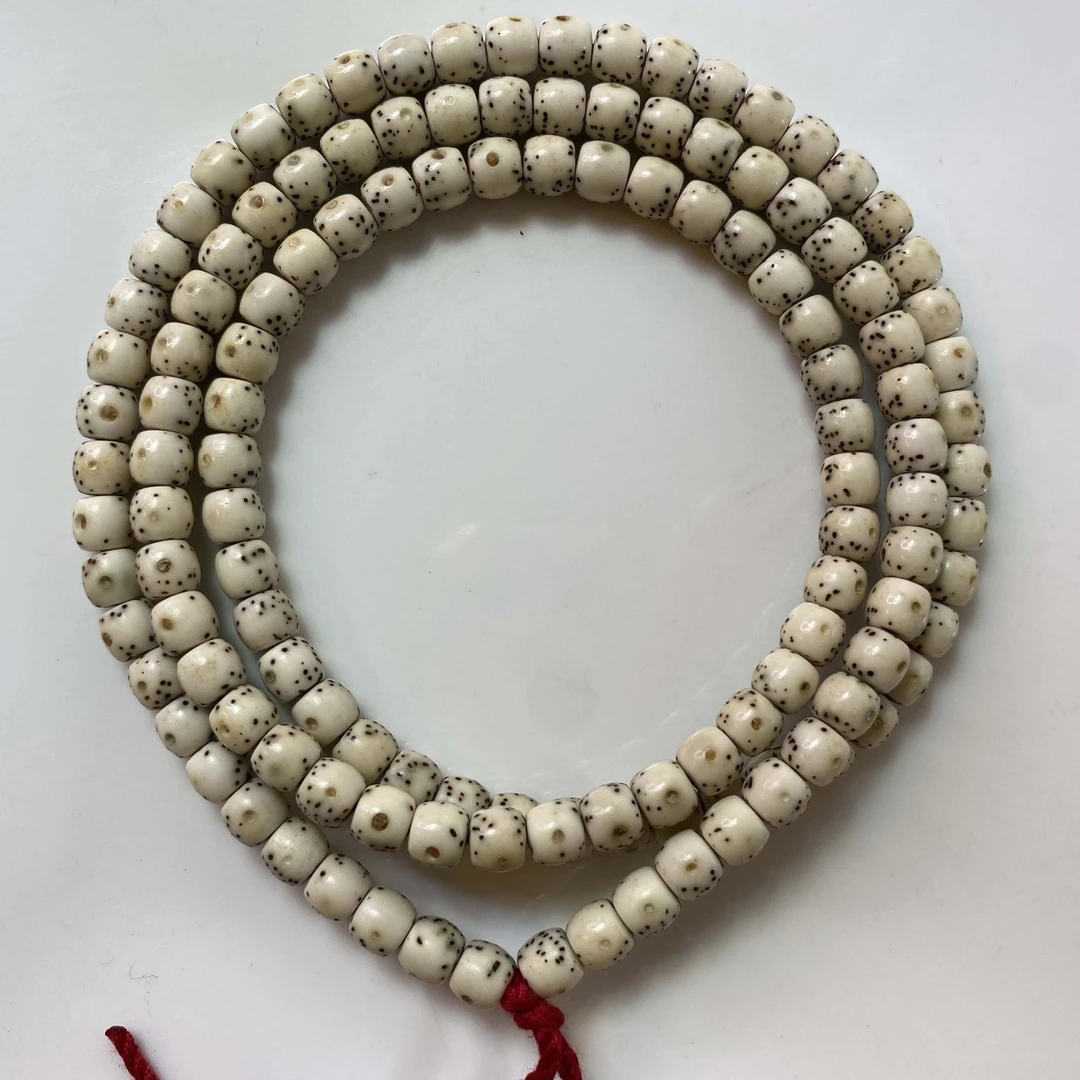 海南原生态星月菩提 尺寸5X6双留白小细星130棵多圈手串