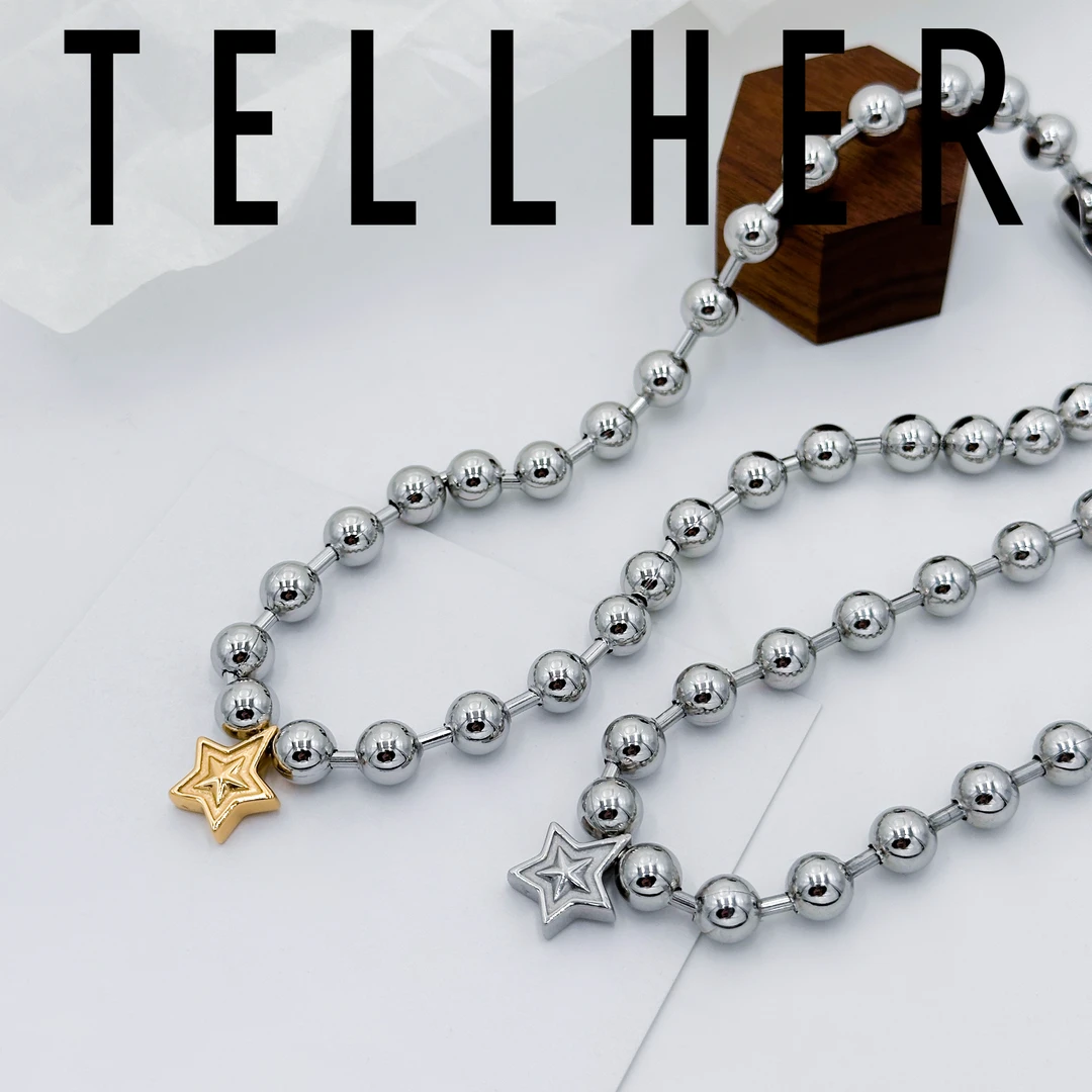 钛钢项链 《慧星》她盒子 Ins风/小众 时尚 百搭 珠珠项链 11X012