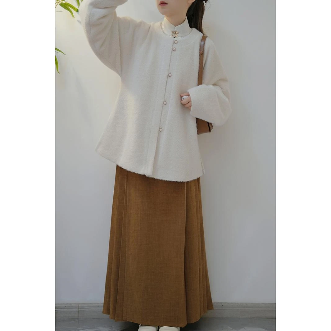 清霜 圆领袄明制汉服马面通勤秋木木秋冬