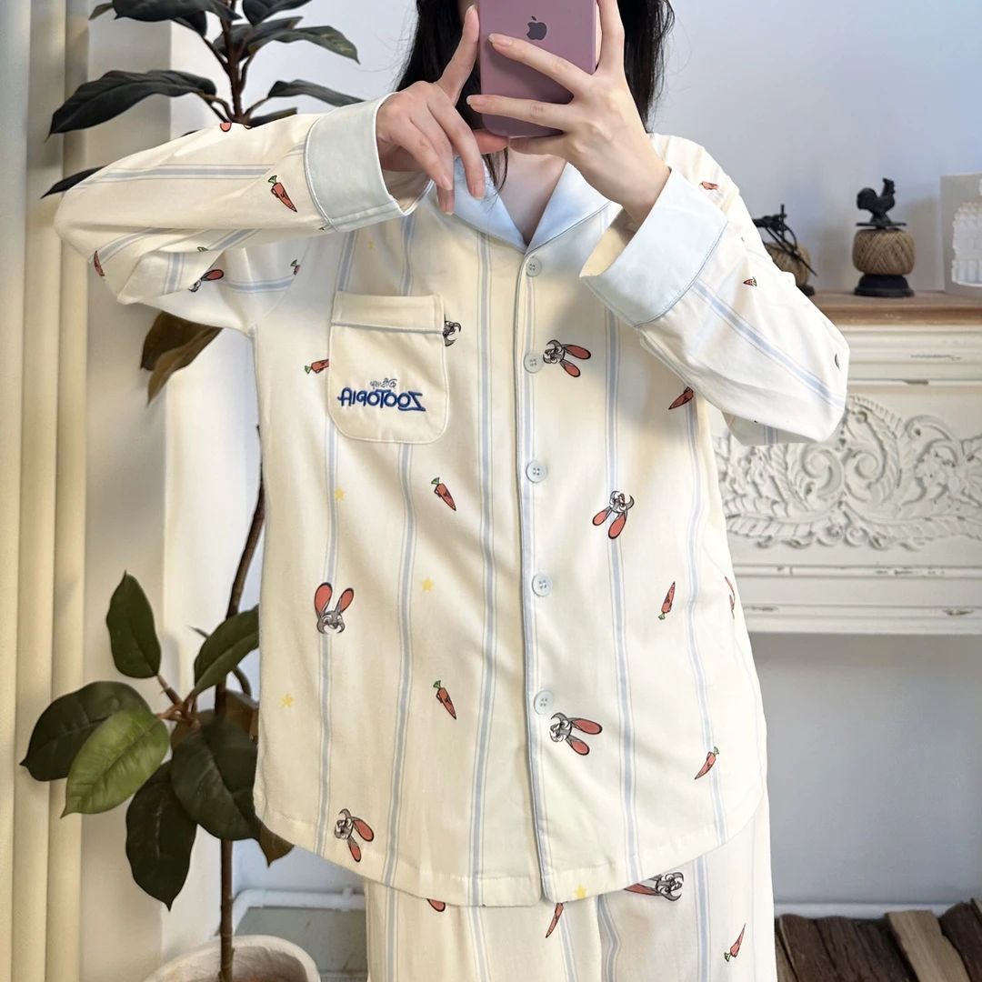 司睿【动物乐园】轻奢卡通小动物春秋长袖长裤纯棉可外穿家居服睡衣