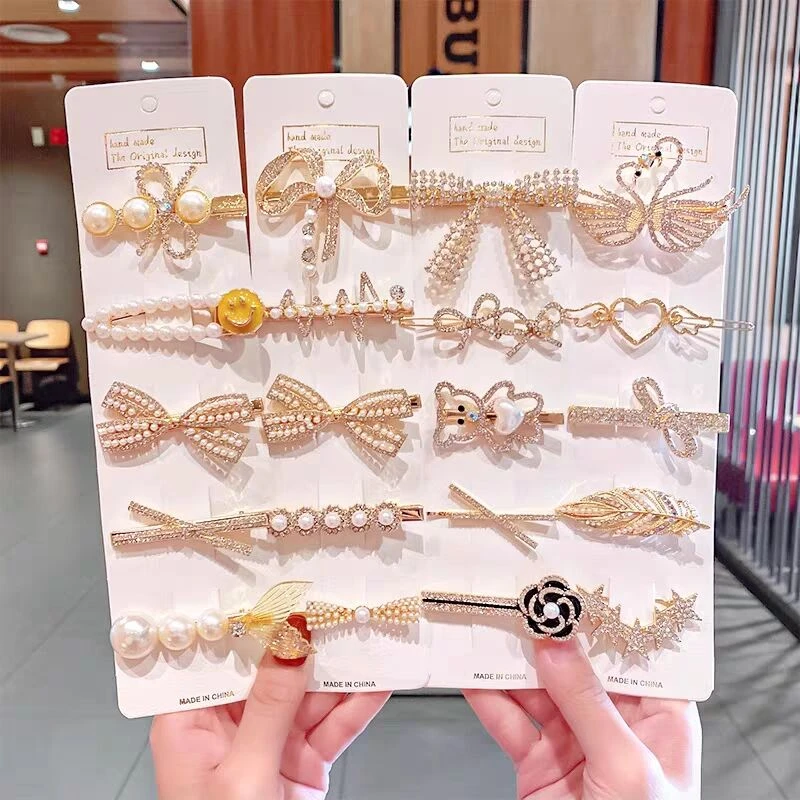 韩版发饰网红混搭发夹气质超仙高颜值仙女发夹发圈复古头饰中国风