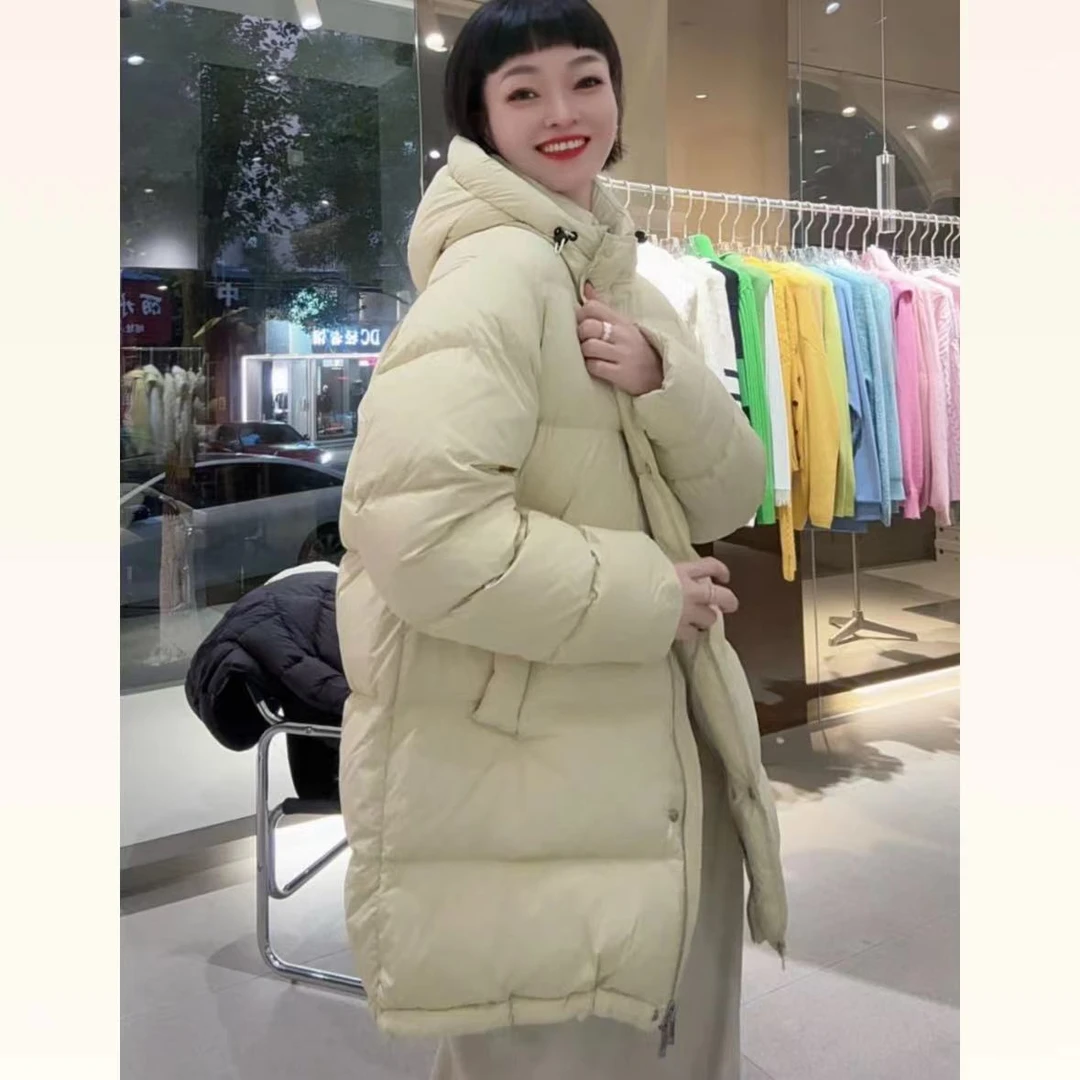 春苗女装     三色中长款高货羽绒服      时尚休闲羽绒服