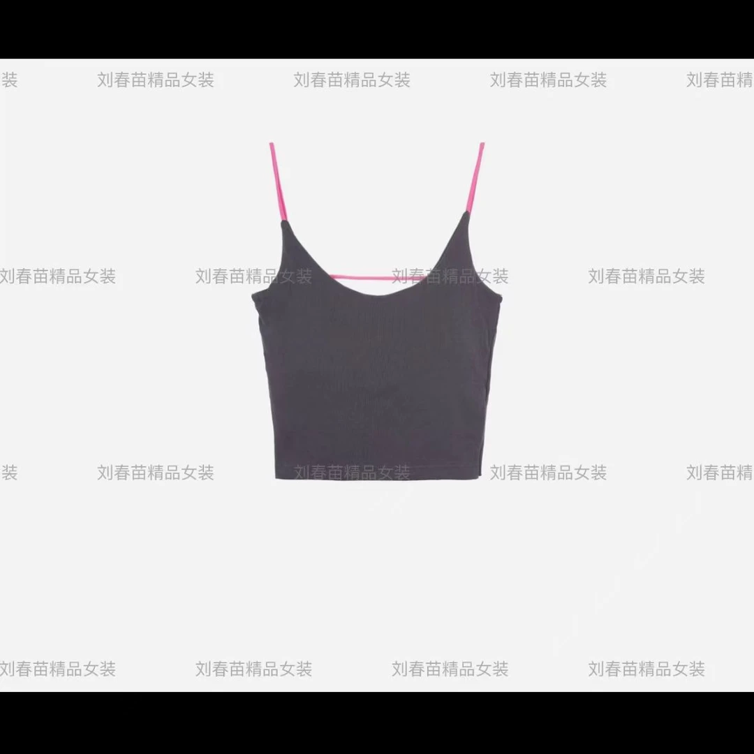 春苗女装    彩色肩带一体式背心     夏季运动修身显瘦百搭打底