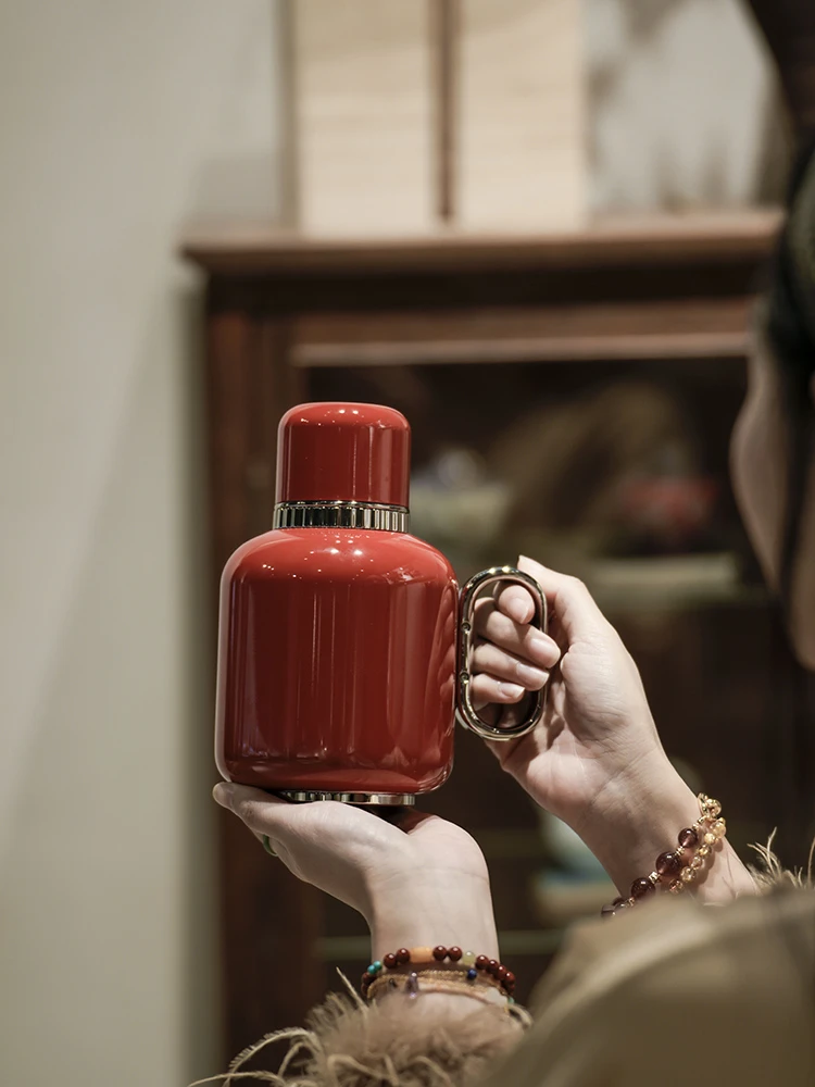 WE0017 红色miumiu小钛壶保温壶双层内丹家用闷茶壶