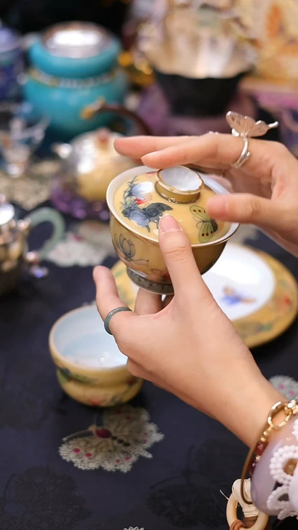 【闪购商品】摆件山怂阿卿直播间@@盖碗