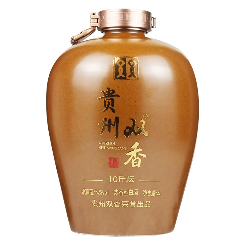 双香贵州茅台镇52度浓香型纯粮口粮白酒52度5000ml大坛