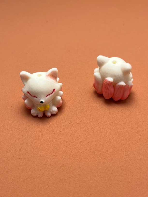 创意手工DIY文玩串珠根付九尾文玩串珠配饰配件