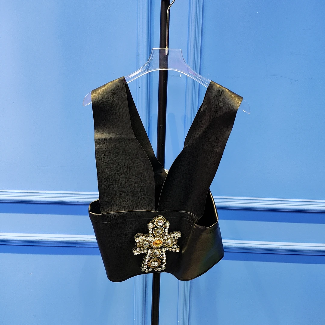 69649婷姐潮牌时尚休闲斜肩潮流背心