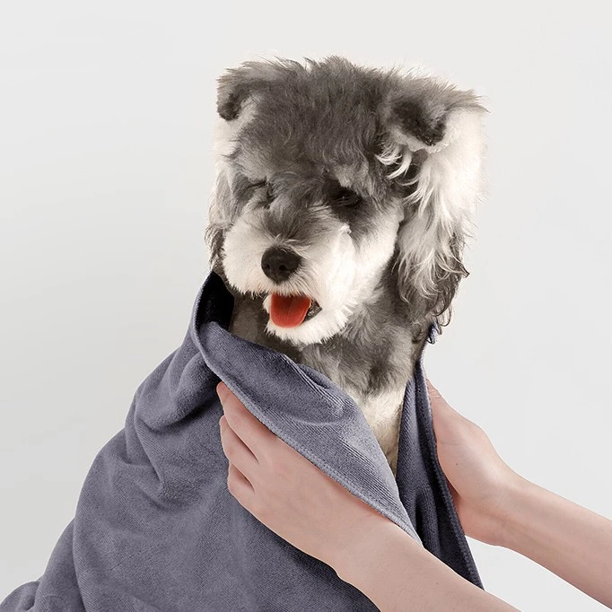 宠物吸水毛巾狗狗加厚速干不粘毛浴巾雪纳瑞比熊猫咪擦狗洗澡专用