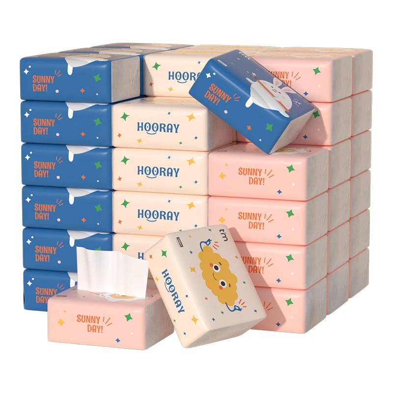 糖糖妈咪抽纸100抽*3包经典纸面巾家用卫生纸面巾纸L家庭装家用纸