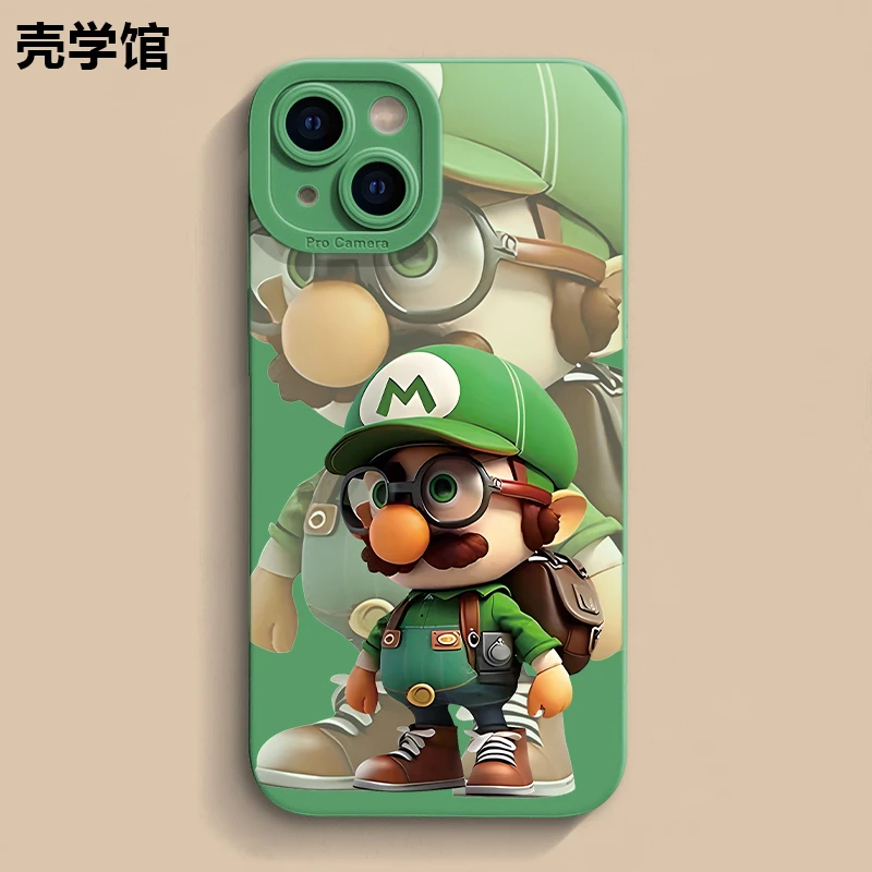 壳学馆超级马里奥适用苹果15手机壳iPhone14软胶13防摔12创意潮11