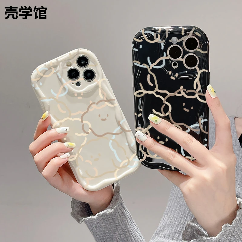 壳学馆简约小云朵适用苹果15手机壳iPhone14promax水滴13/8plus女