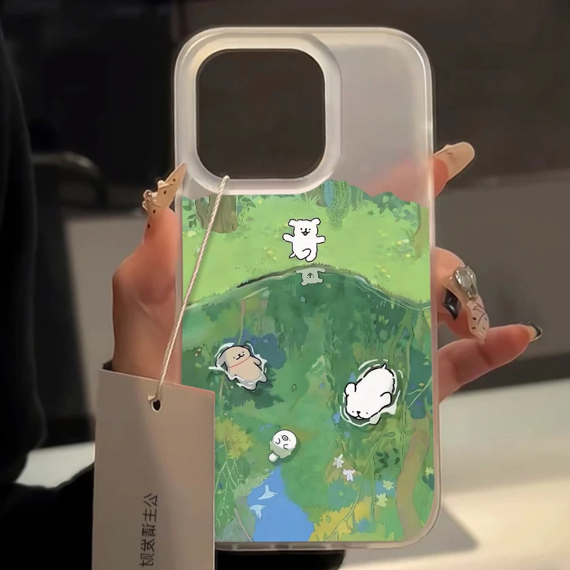 春天线条小狗iphone15苹果14/13promax手机壳11软6s/7/8p卡通12xs