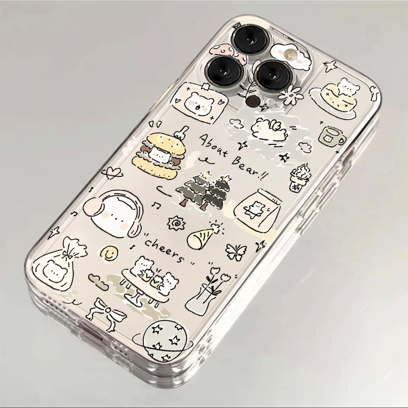 壳马仕汉堡小狗适用苹果15手机壳iPhone14透明13防摔全包12软壳潮
